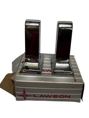 Vintage Lawson Pilgrim Chrome Plated Towel Bar Brackets Set Of 2 New Old Stock